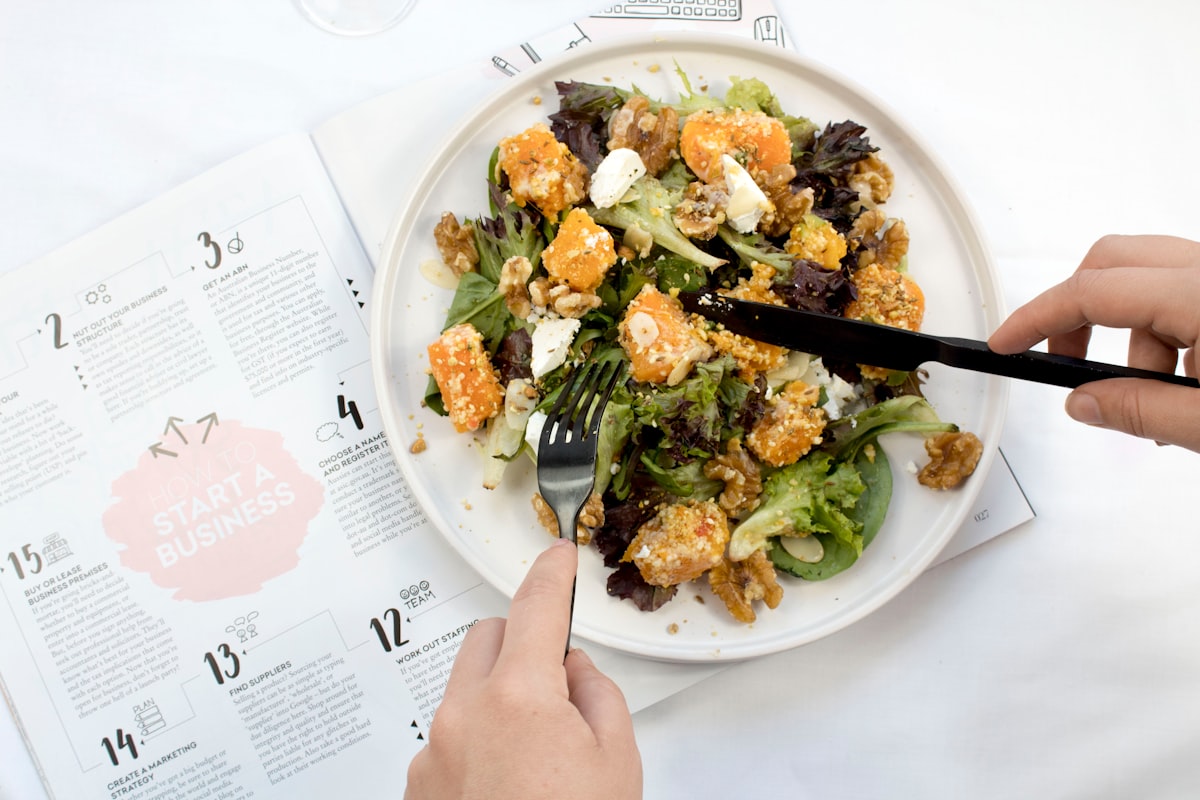 Colorful nutritious foods supporting eye health